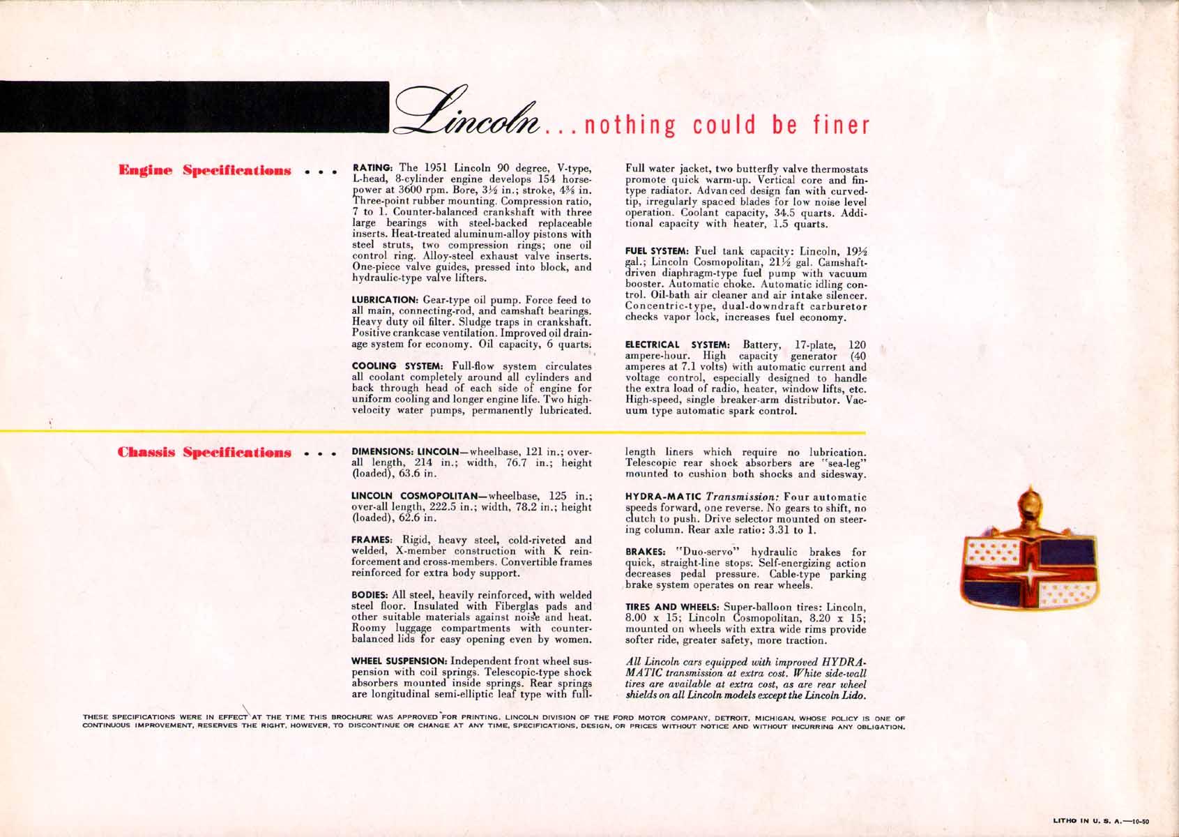 1951 Lincoln Foldout Page 4